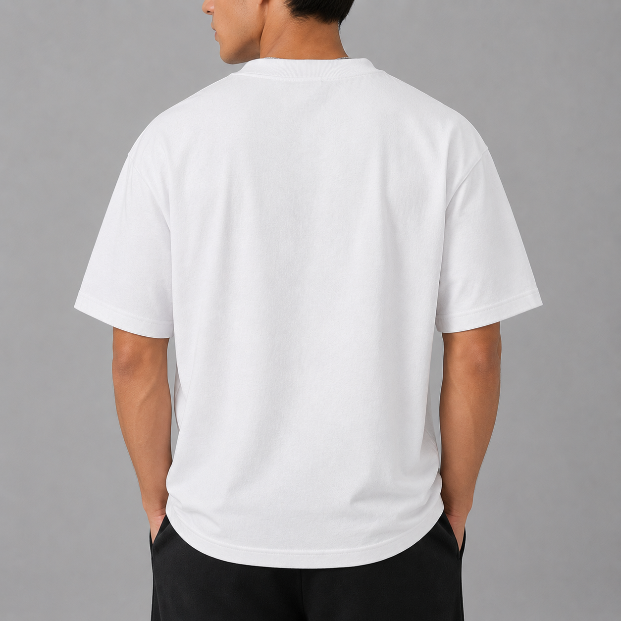 Men’s Essential Round Neck T-Shirt – Classic White - Image 3