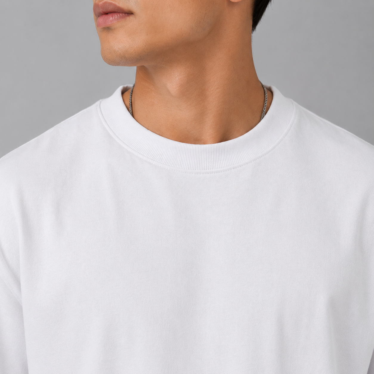 Men’s Essential Round Neck T-Shirt – Classic White - Image 5