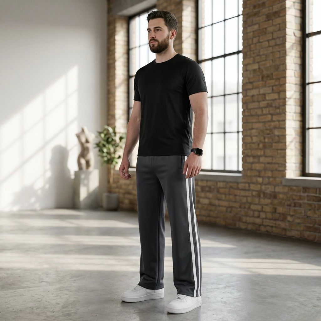 Men's Premium Charcoal Grey Lycra Track Trousers – Imported Fabric - Image 2
