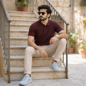Premium Maroon Polo T-Shirt for Men | Polyester Cotton PC | Regular Fit Half Sleeve