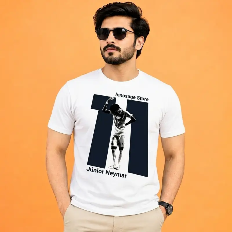 Junior Neymar Graphic Print T-Shirt β White